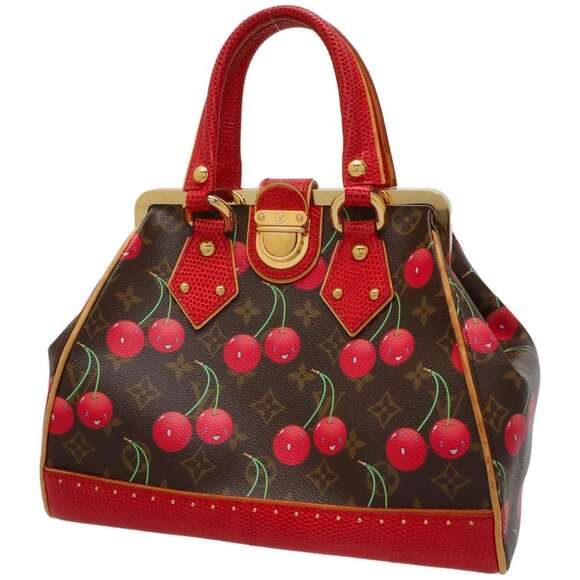 Louis Vuitton Handbags - Louis Vuitton Cherry bag Monogram Cerises Lizard Sac Fermoir MM Murakami Exotic